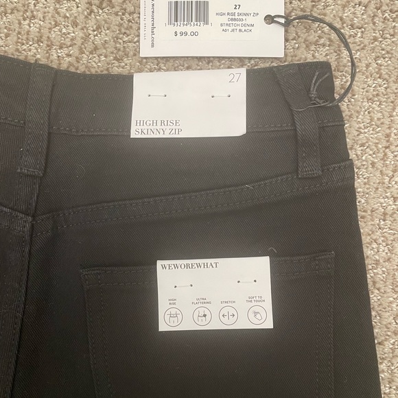 We Wore What BRAND NEW  High Rise Skinny Zip Jeans, Size 27 - Picture 2 of 4